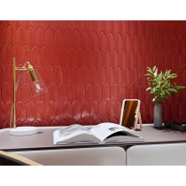 PLURIFY - 3X8 FEATHER, RED, GLOSSY